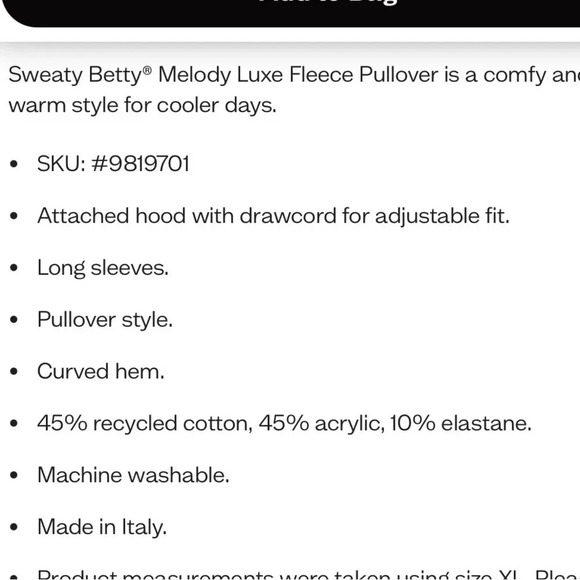 Sweaty Betty Fleece Pullover - Picture 11 of 11